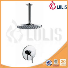 Round brass ceiling shower head and shower arms bathroom concealed shower faucets set